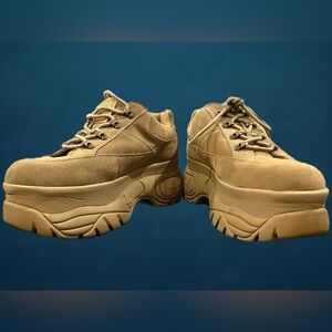 Naked Wolfe SPORTY Taupe Suede Sneakers - Women’s Size 9